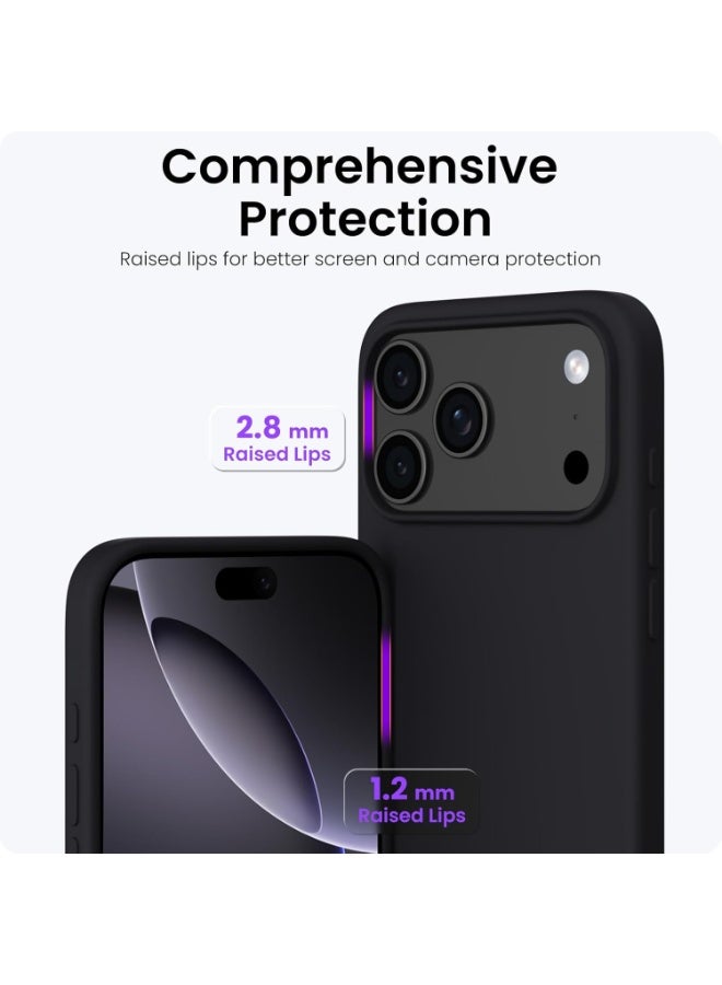 جراب لهاتف iPhone 17 Pro مصنوع من جل السيليكون السائل الناعم، حماية كاملة للجسم ضد الصدمات، غطاء غير لامع، بطانة ناعمة من الألياف الدقيقة، جراب خلفي نحيف لهاتف iPhone 17 Pro - Image 5