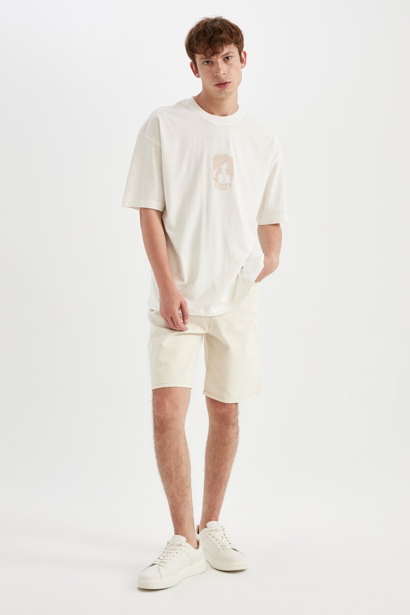 Man Straight Fit Jean Bermuda