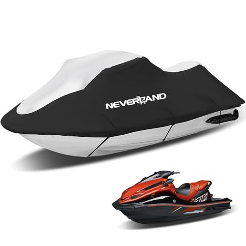 NEVERLAND Jet Ski Cover Suitable for 2 3 Seater Jetski Covers Heavy Duty Waterproof 210D with 2 Air Vent Marine Grade UV Resistant Compatible with Yamaha Sea-Doo Kawasaki Lengths 120'' to 135" - Image 1