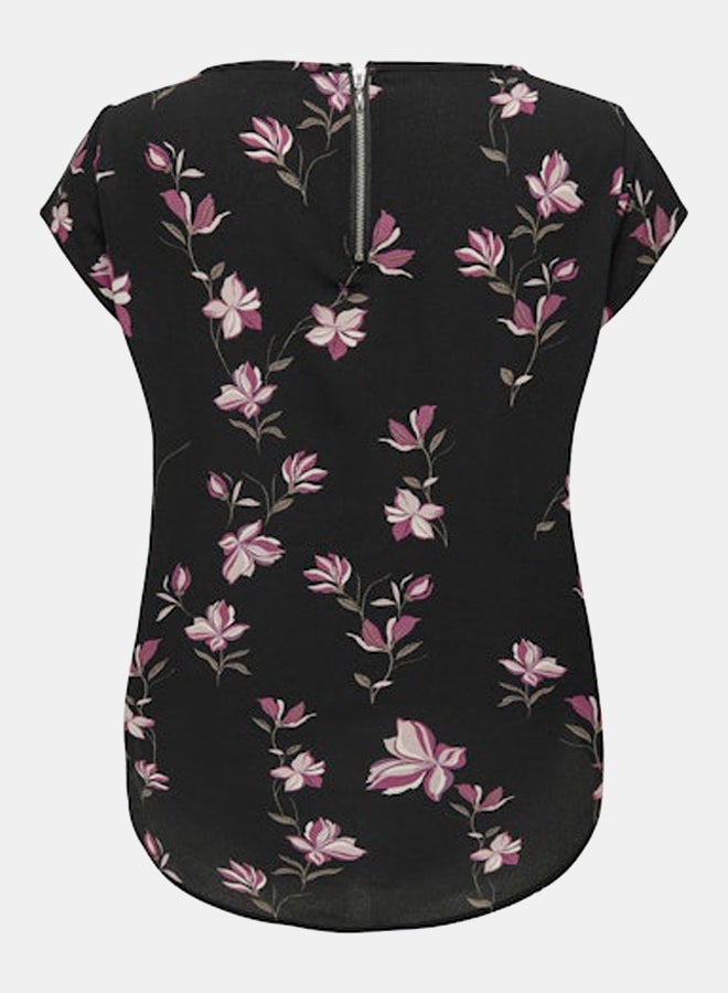 ONLY Womens Vic Shortsleeve AOP Top Woven - Image 5