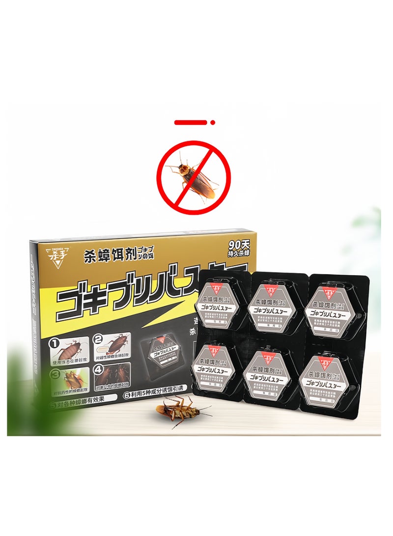90-Day Long-Lasting Small Cockroach Bait - 6 Bait Stations - Image 1