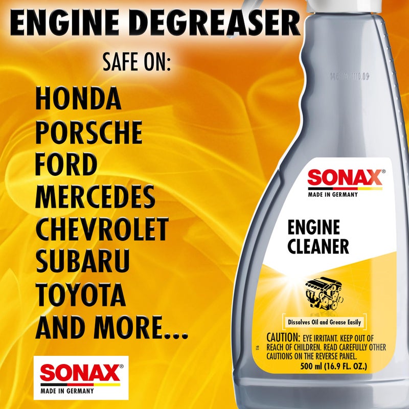 SONAX Engine Cleaner | Powerful Engine Degreaser for Oil & Grease Removal | Safe on Metal, Plastic & Rubber | Phosphate & Solvent-Free Formula | Deep-Cleaning for Hard-to-Reach Areas | 543200 | 500 ml - Image 5