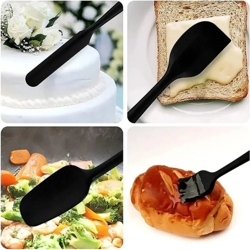 تيفاني Set of 6 Fireproof Non-Stick Kitchen Pastry Silicone Egg Brush Spoon Knife Spatula Set