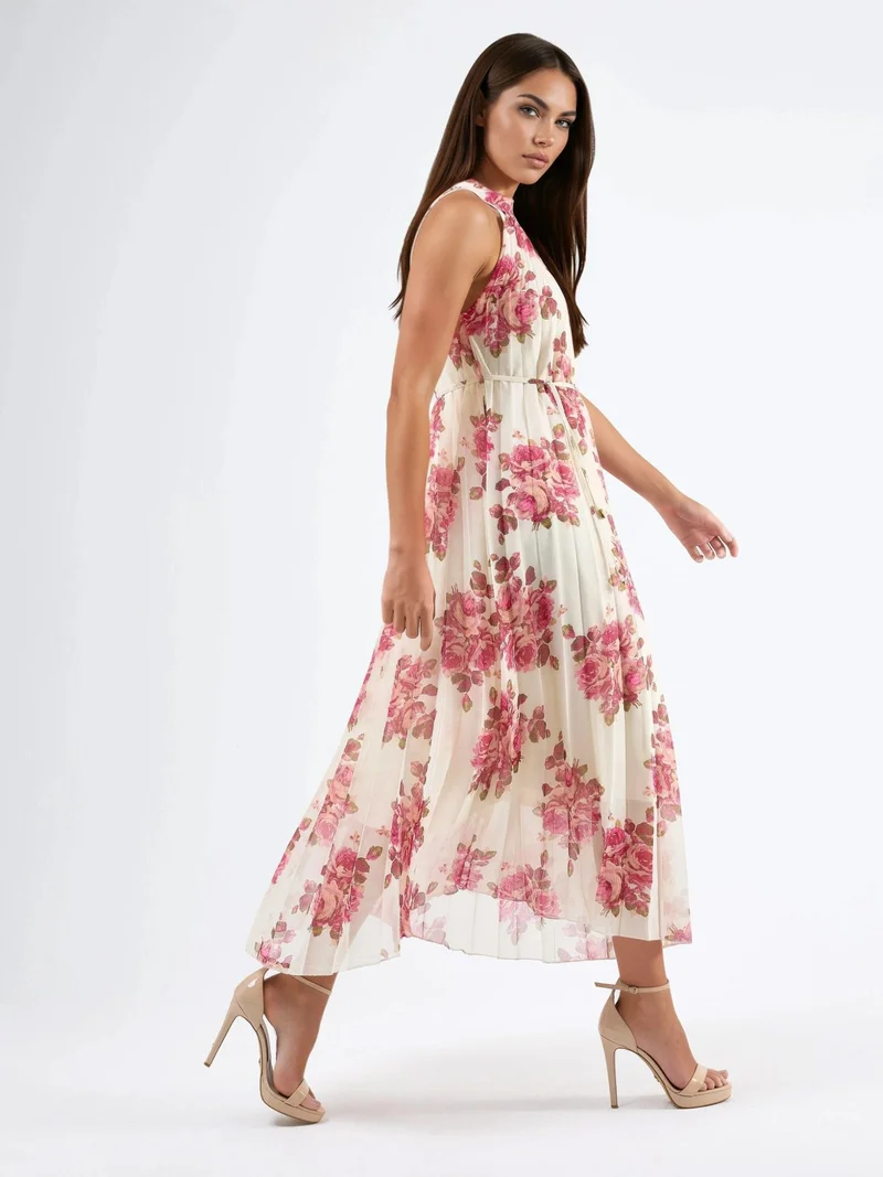 بوسيم BUSEM Floral Maxi Dress with Tie Detail
