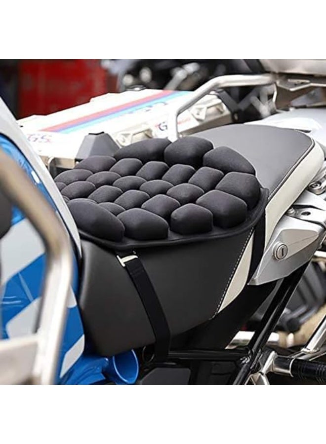 LAMAY Motorcycle Seat Cover 14.9×13.9×1.3inch Air Motorcycle Seat Cushion Water Fillable Cooling Down Seat Pad,Pressure Relief Ride Motorcycle Air Cushion for Cruiser Touring Saddles/Black - Image 4