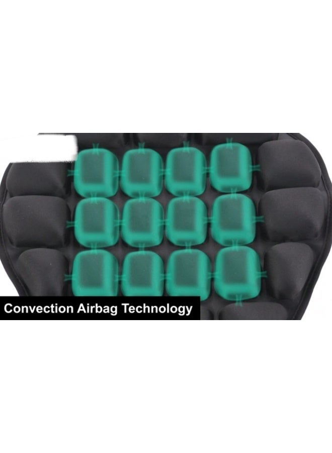 LAMAY Motorcycle Seat Cover 14.9×13.9×1.3inch Air Motorcycle Seat Cushion Water Fillable Cooling Down Seat Pad,Pressure Relief Ride Motorcycle Air Cushion for Cruiser Touring Saddles/Black - Image 3