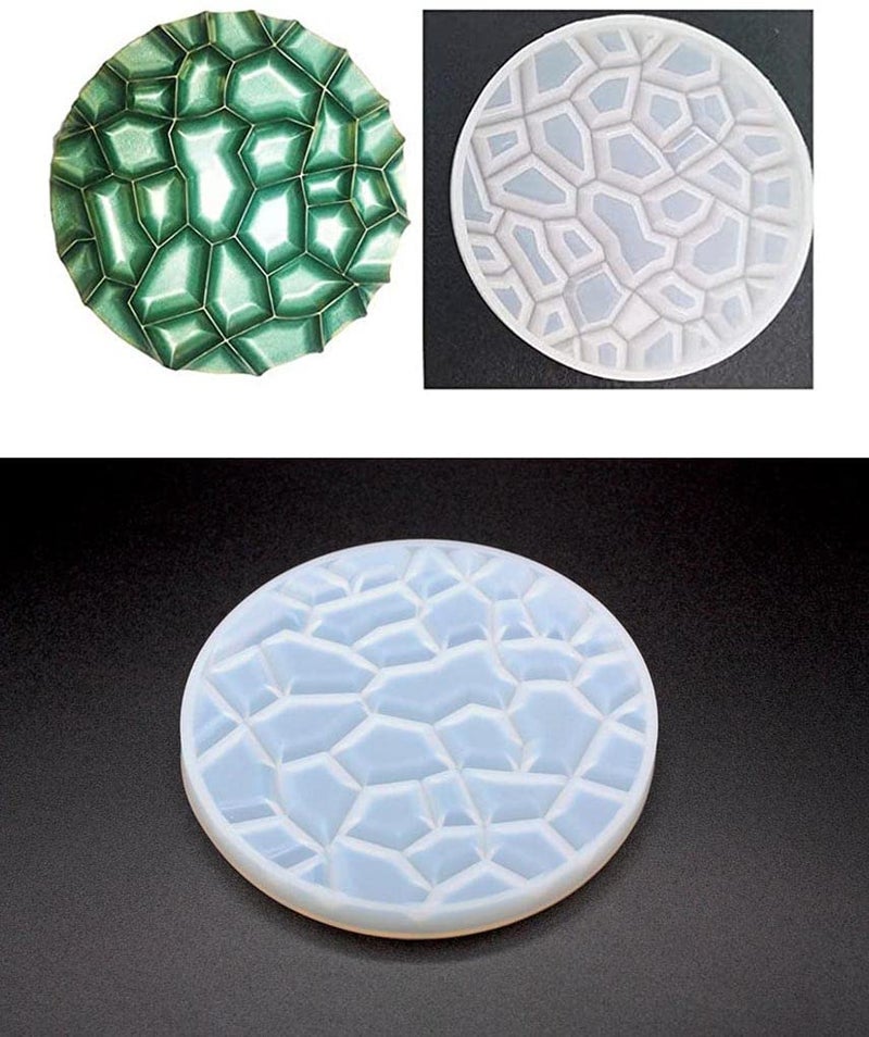 SNOOGG® Pack of 3 3D Modern Design Silicone Epoxy Resin Casting Coaster Molds, Ideal for DIY, Resin Art, and Personalized Crafts - Image 2