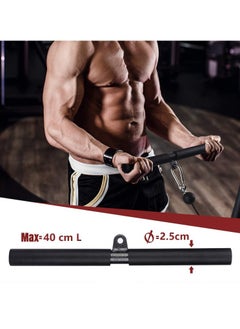 XiuWoo Pulley System Gym, Home Cable Pulley System with Silent Pulley, Triceps Rope, Straight Bar, 2 Cables, Upgrade Loading Pin, 3 Hoist Buckles and Hanging Strap, Home Gym Equipment for Core Routine  - Image 3