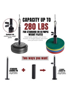XiuWoo Pulley System Gym, Home Cable Pulley System with Silent Pulley, Triceps Rope, Straight Bar, 2 Cables, Upgrade Loading Pin, 3 Hoist Buckles and Hanging Strap, Home Gym Equipment for Core Routine  - Image 4