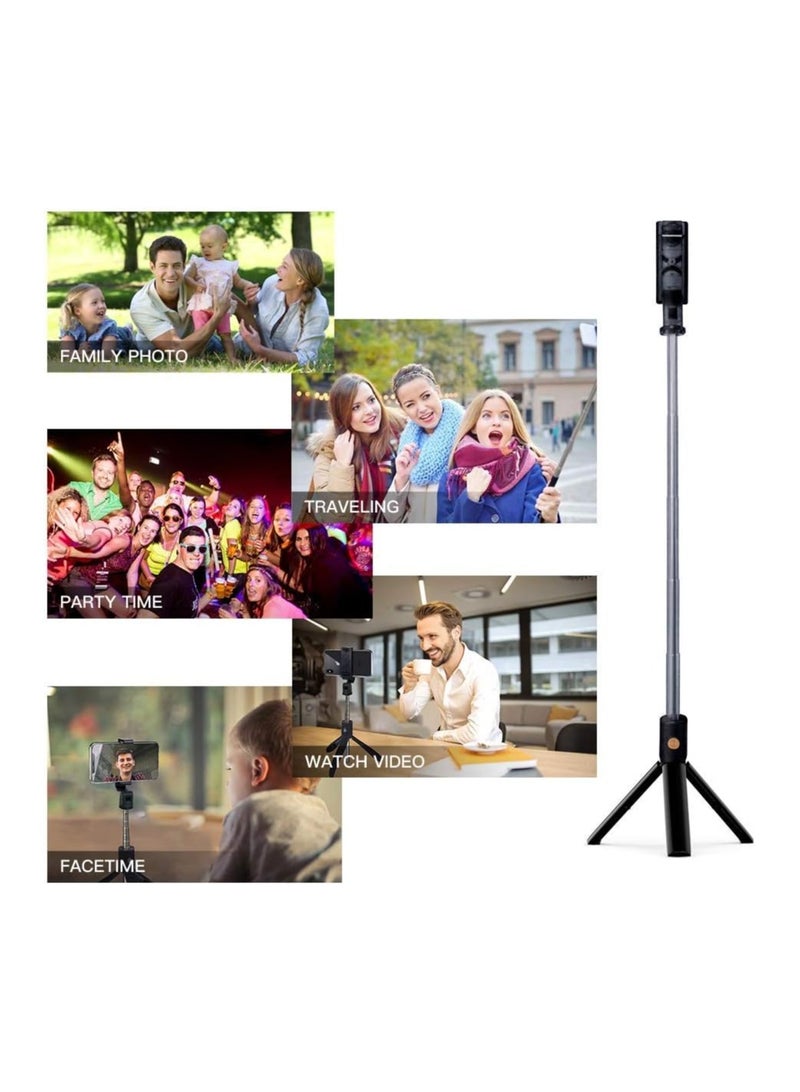 Selfie Stick Tripod with Bluetooth Remote – Extendable, Lightweight & Compatible with Samsung Galaxy, iPhone, iOS & Android Devices - Image 2