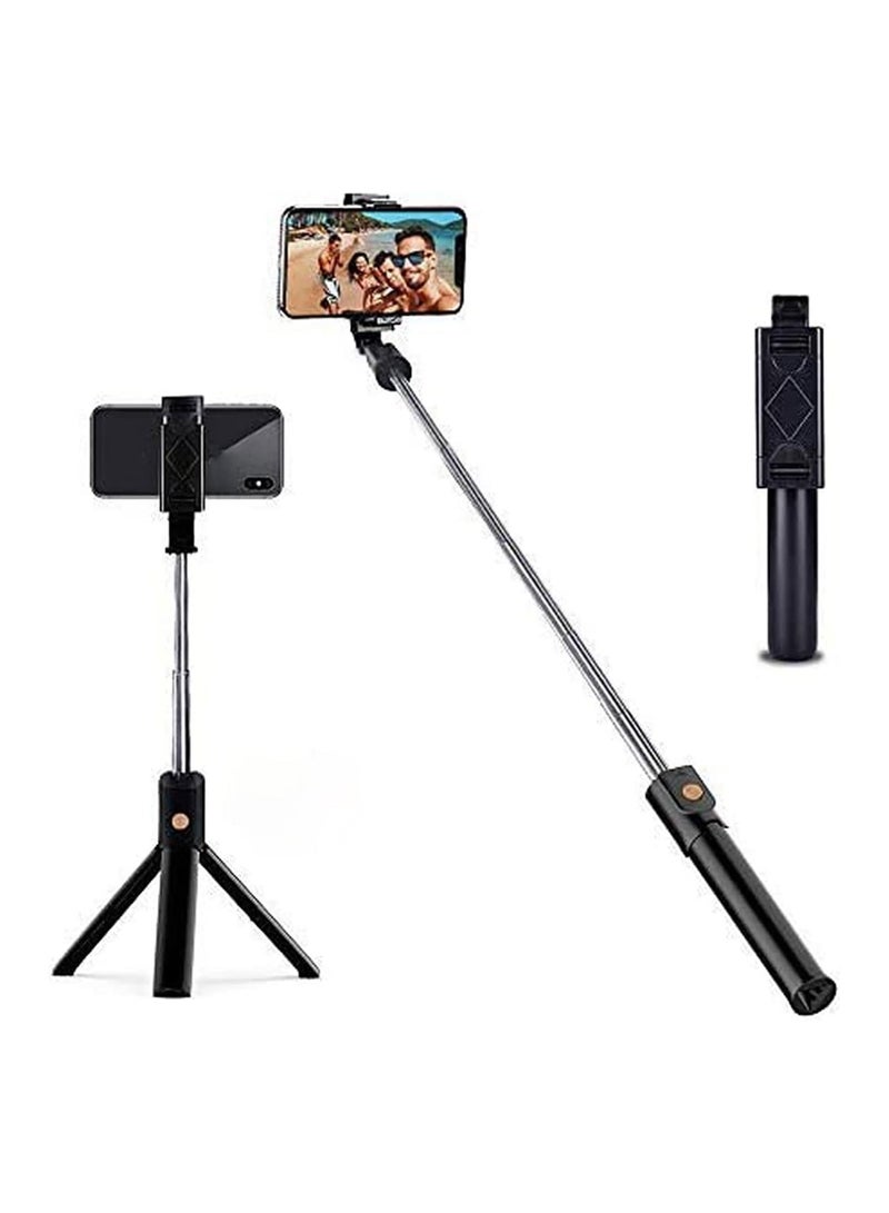 Selfie Stick Tripod with Bluetooth Remote – Extendable, Lightweight & Compatible with Samsung Galaxy, iPhone, iOS & Android Devices - Image 1