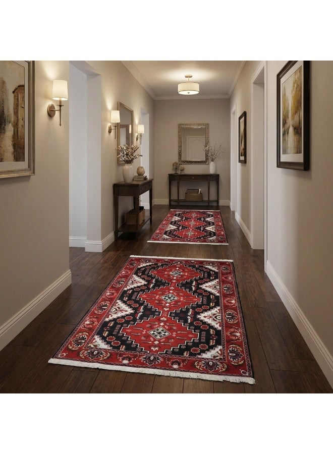 SEGADTY Red carpet from Segadty, soft and lightweight and easy to carry for trips, majlis rug and outdoor mat, 90×150 Or 200×90 cm, red - Image 4