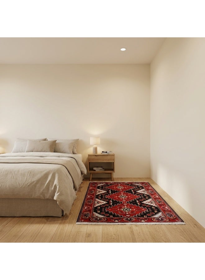 SEGADTY Red carpet from Segadty, soft and lightweight and easy to carry for trips, majlis rug and outdoor mat, 90×150 Or 200×90 cm, red - Image 3