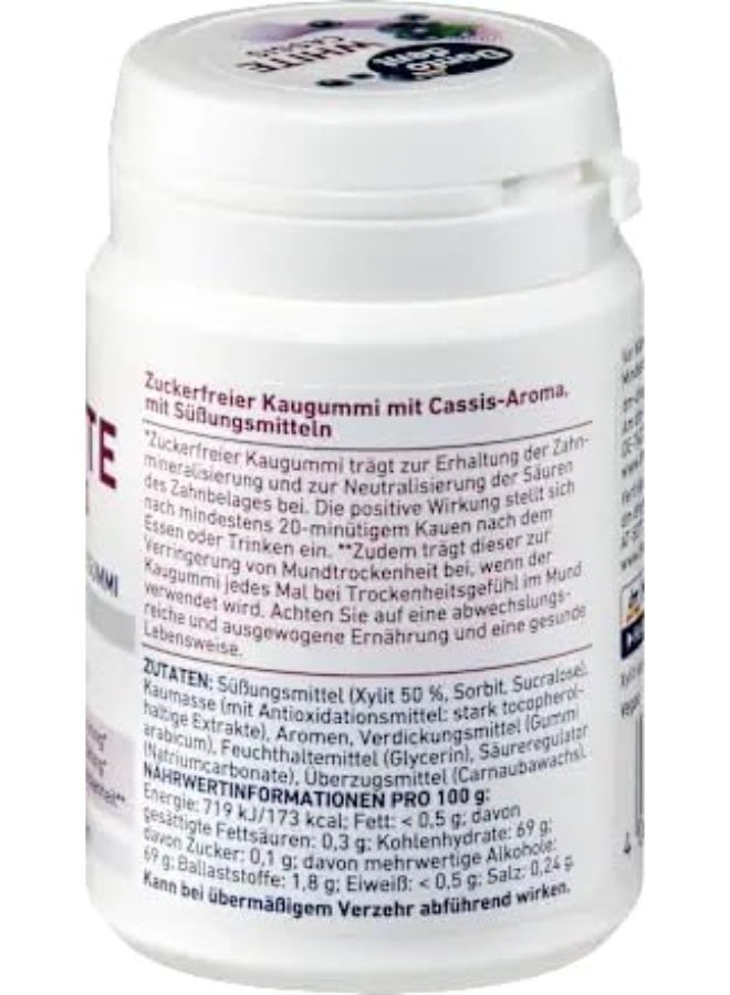 DM Dontodent White Cassis Gum, Sugar-Free, 50 Pieces - Image 3