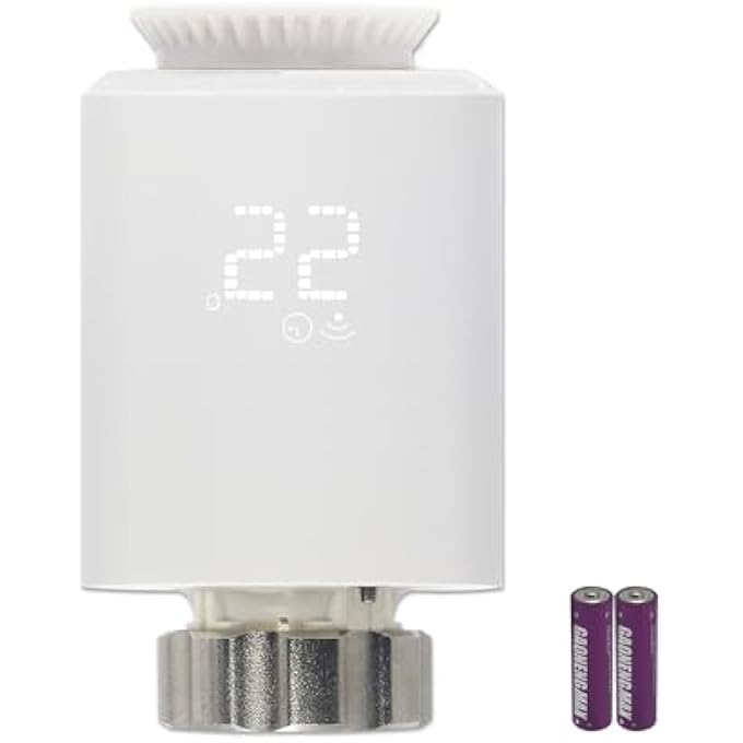 DIGITAL ZIGBEE SMART HOME RADIATOR THERMOSTAT PROGRAMMABLE VALVE THERMOSTATIC HEAD WIRELESS HEATING TEMPERATURE CONTROLLER ALEXA, GOOGLE ASSISTANT, SMART LIFE/TUYA APP COMPATIBLE - Image 1