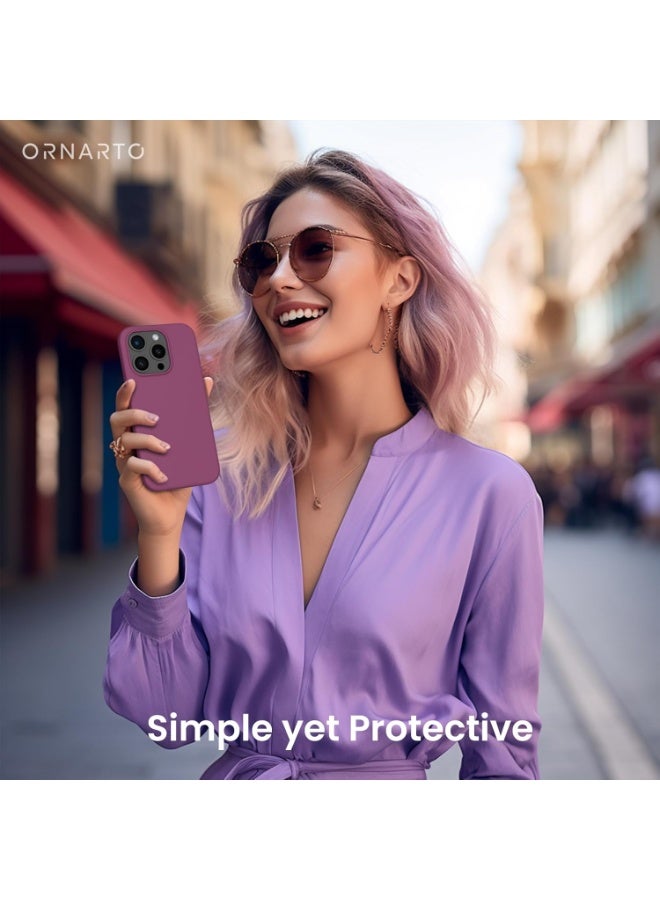 حومة جراب iPhone 15 Pro مقاس 6.1 بوصة من السيليكون الجل السائل لهاتف iPhone 15 Pro غطاء داخلي من الألياف الدقيقة الناعمة ذات الملمس الحريري المقاوم للخدش، غطاء رقيق مقاوم للصدمات متوافق مع iPhone 15 Pro - Image 4