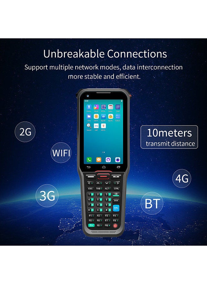Generic - Android 10.0 1D/2D/QR Barcode Scanner Handheld Mobile Terminal PDA with Honeywell 2D Scan Engine Support Wireless Wi-Fi 4G with 4.0 Inch Touchscreen - Image 1