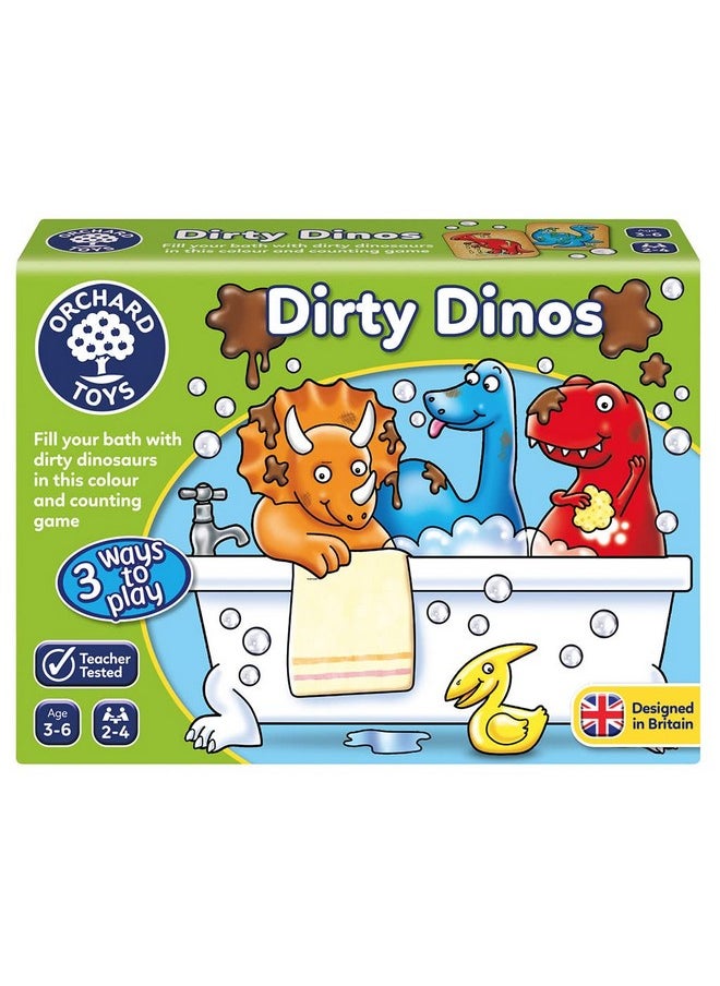 ORCHARD TOYS - Orchard Toys Dirty Dinos, Colour and Counting Board Game Educational Family Indoor and Outdoor Activity Game, Party Gift for Kids 3 to 6 Year - Image 1