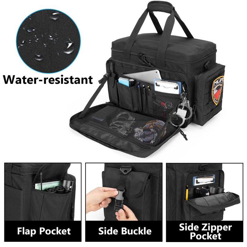 samdew Patrol Bag Law Enforcement, Police Duty Bag with Padded Laptop Layer (up to 15.6"), Police Gear Storage Organizer Car Front Seat Organizer for Police Equipment, MOLLE Compatible - Image 5
