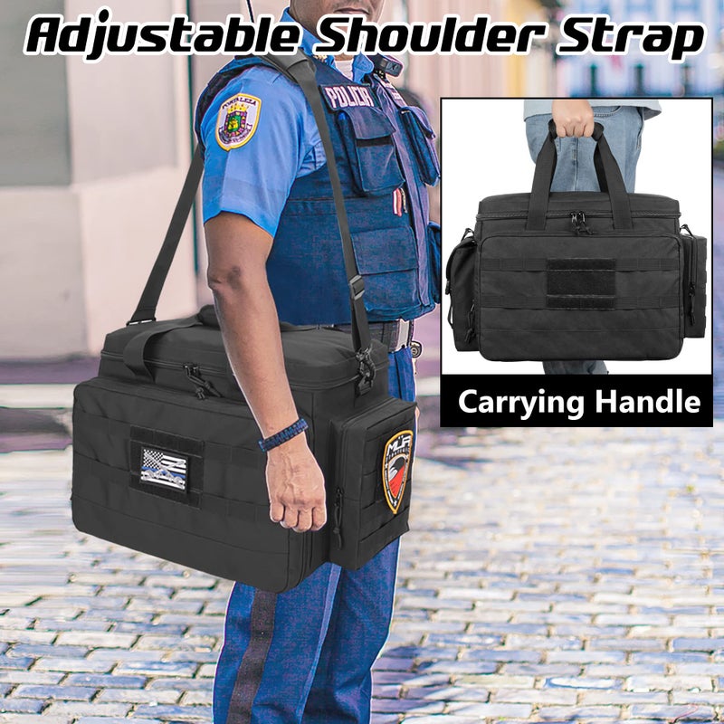 samdew Patrol Bag Law Enforcement, Police Duty Bag with Padded Laptop Layer (up to 15.6"), Police Gear Storage Organizer Car Front Seat Organizer for Police Equipment, MOLLE Compatible - Image 3