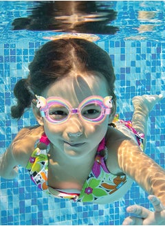 KASTWAVE Kids Swimming Goggles for 3-15 Years Old, Unicorn Swimming Goggles for Kids, UV and Anti-Fog Kids Swimming Goggles, Adjustable Straps, Flexible Nose Bridge Design  - Image 2