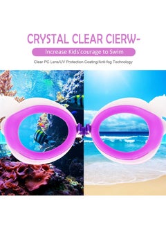 KASTWAVE Kids Swimming Goggles for 3-15 Years Old, Unicorn Swimming Goggles for Kids, UV and Anti-Fog Kids Swimming Goggles, Adjustable Straps, Flexible Nose Bridge Design  - Image 4