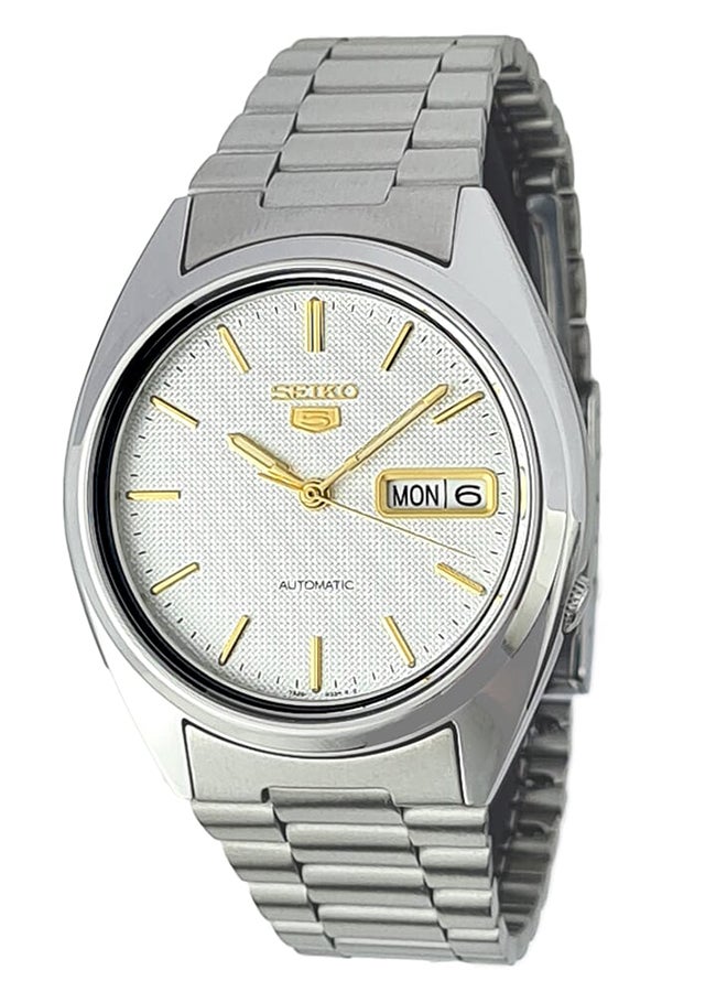 Seiko ساعة يد أوتوماتيكية للرجال من الفولاذ المقاوم للصدأ على شكل دائري تناظري SNXG47K1 - 37 مم - Image 1