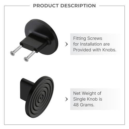 LAPO 30 Piece Cabinet Knobs – Drawer Knobs for Kitchen, Cupboards & Dressers (Material-Zinc, Black Finish) KN - Image 4
