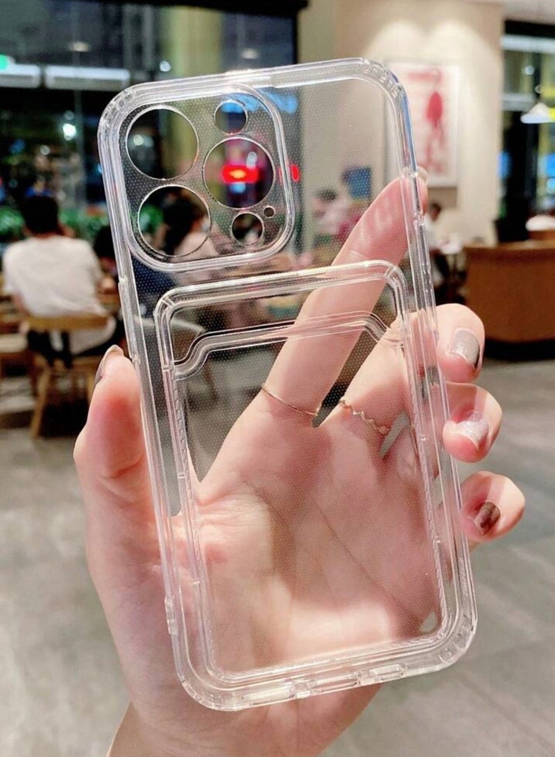 Iphone 15 Pro Clear Phone Case With Card Holder  - Image 3