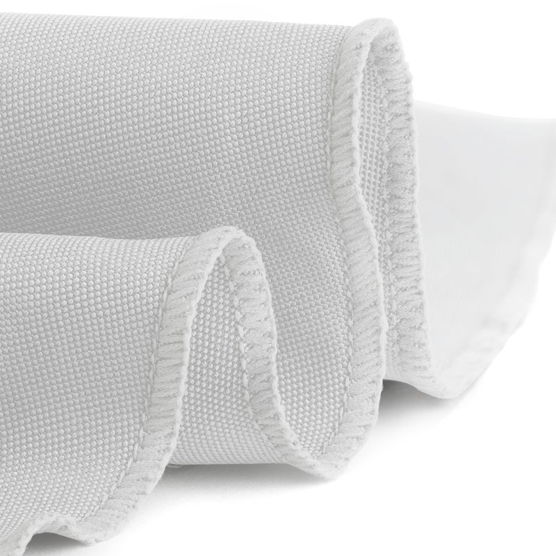 Gee Di Moda Round Tablecloth - 90 Inch White Round Table Cloth for 30 to 60 Inch Round Tables - Heavy Duty Washable Fabric - for Buffet Table  Holiday Party  Dinner  Wedding & Baby Shower - Image 3