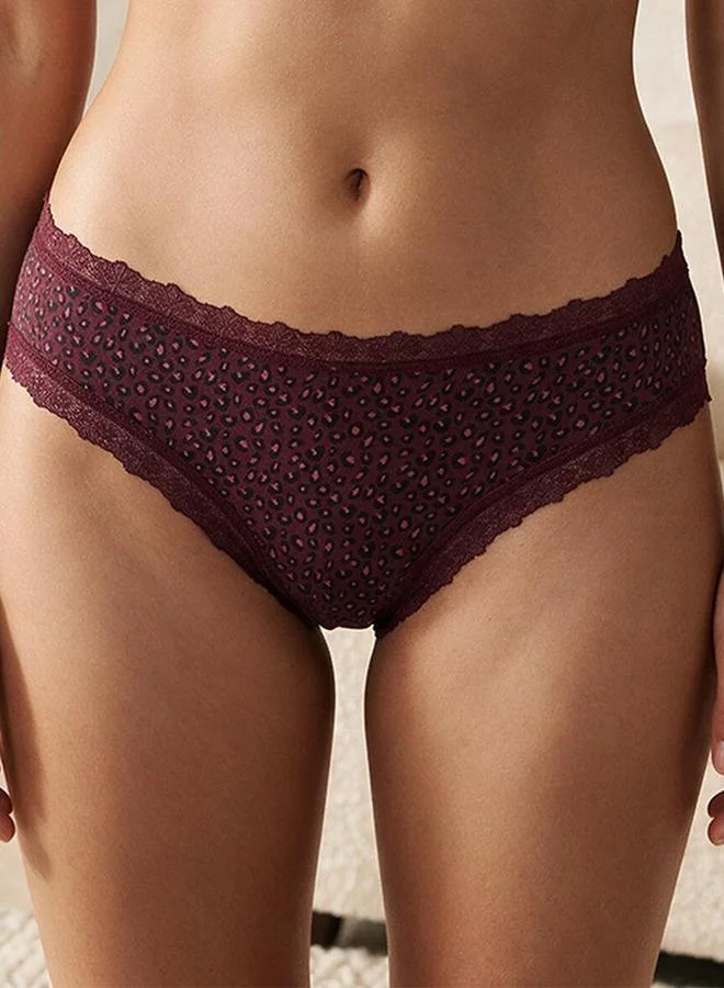 Intimates Elastic Waist Animal Print Briefs