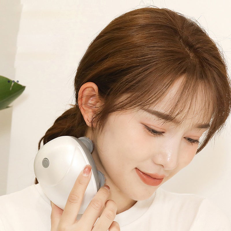 Electric Scalp Massager Cordless Head Massager with 4 Kneading Heads Portable Handheld Head Scratcher Stress Relax for Muscles Back Shoulder Calf - Image 4