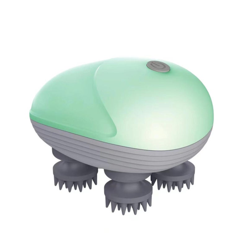 Electric Scalp Massager Cordless Head Massager with 4 Kneading Heads Portable Handheld Head Scratcher Stress Relax for Muscles Back Shoulder Calf - Image 1