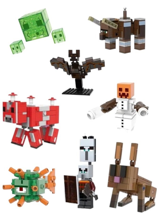 ماين كرافت مجموعة ألعاب شخصيات صغيرة مخصصة،العاب تركيب مكعبات للصغار والكبار قم ببناء مغامرتك الخاصة مع شخصيات شهيرة