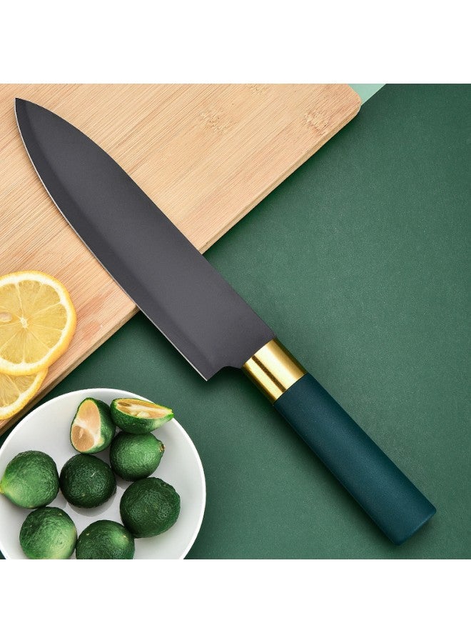 WAOKN Kitchen Knife Set, 7-Piece Kitchen Sharp Knife Set, Non-stick Anti-Slip Stainless Steel Chef Knife Set with Universal Knife Holder for Home Use,Ideal Cookware for Home Chefs - Image 4