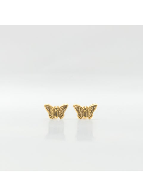 Butterfly Gold Earrings | Stainless Steel | Gold Plated