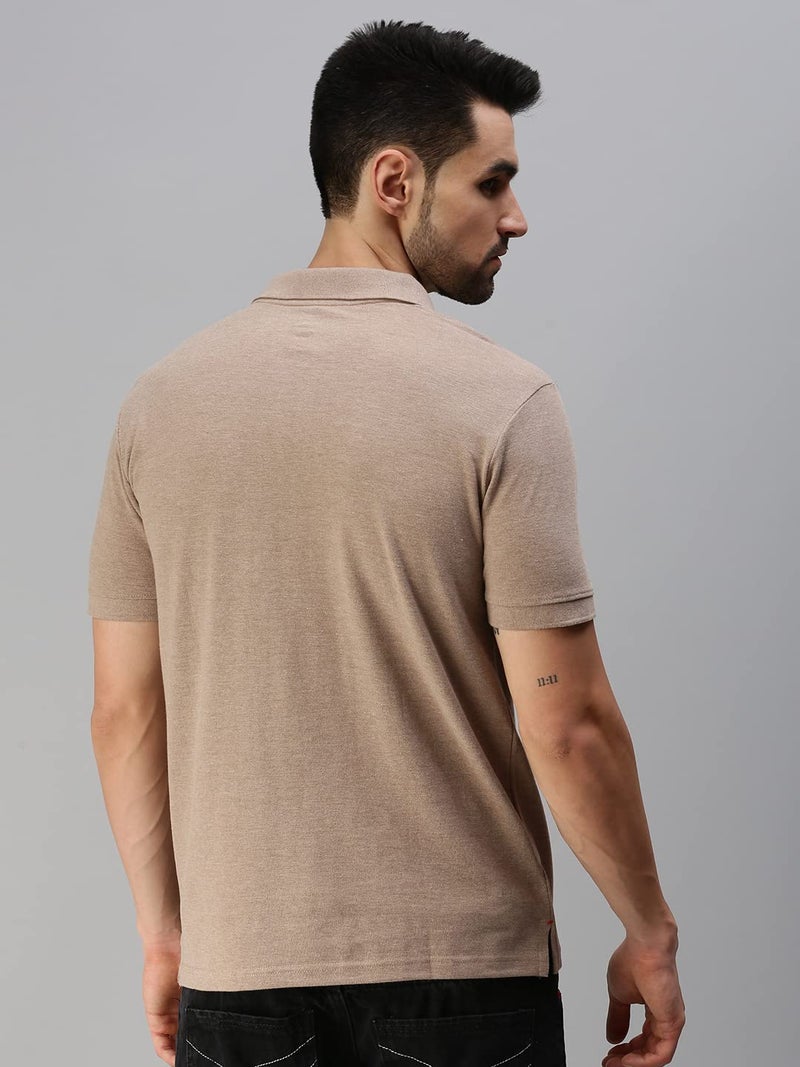 ONN Men's Solid Regular Fit Polo NC432_CML_1PC_Camel_2XL: 120-125 Cms - Image 4