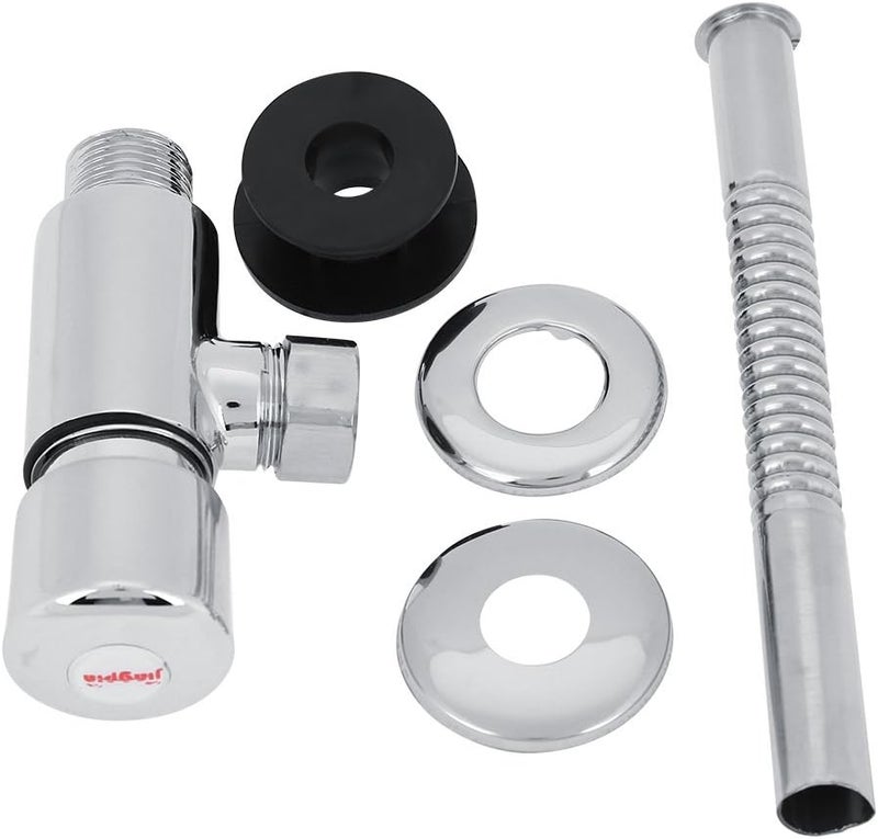 klarako Urinal Flush Valve, Durable Zinc Alloy Manual Flush Valve for Office Hotel Bathroom Toilet Practical Hand Pressing Flushing Tool - Image 1