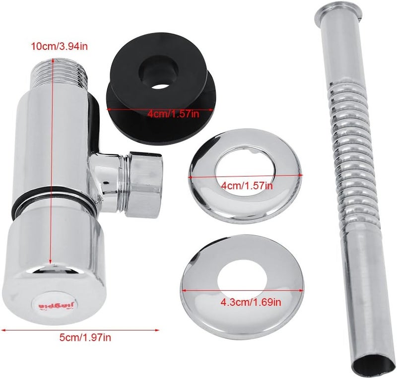 klarako Urinal Flush Valve, Durable Zinc Alloy Manual Flush Valve for Office Hotel Bathroom Toilet Practical Hand Pressing Flushing Tool - Image 2