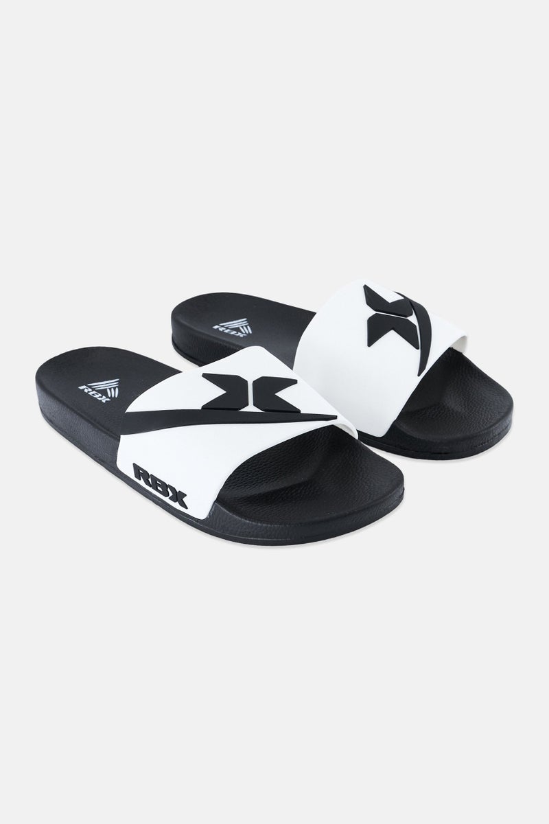 RBX Men Brand Logo Slip On Slides, White  - Image 1