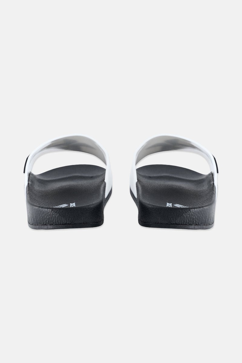 RBX Men Brand Logo Slip On Slides, White  - Image 3