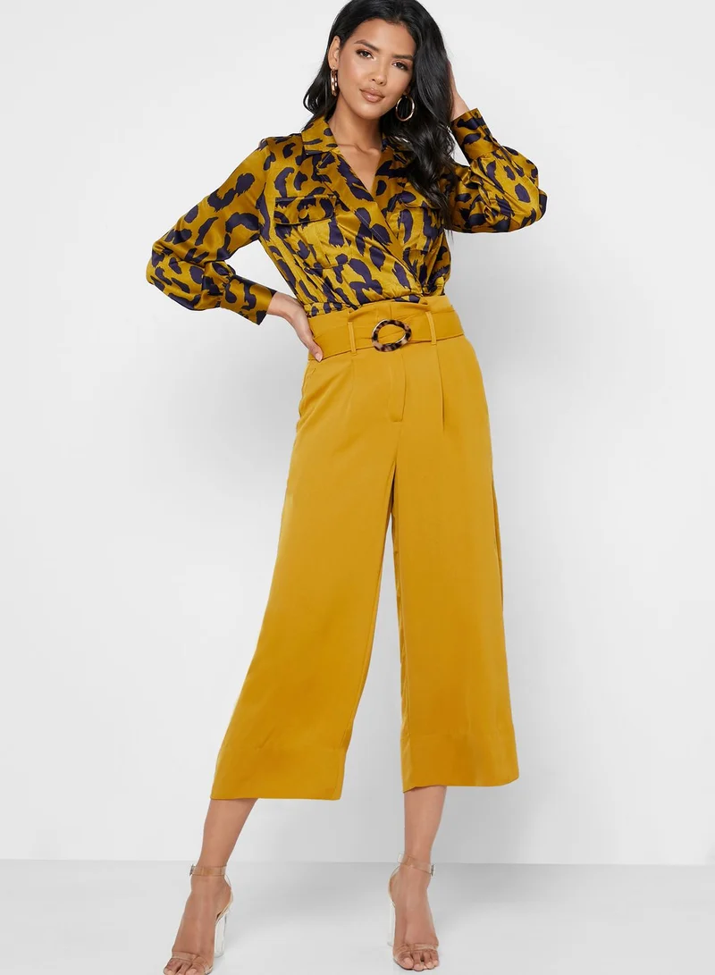 Moon River Wide Leg Belted Pants