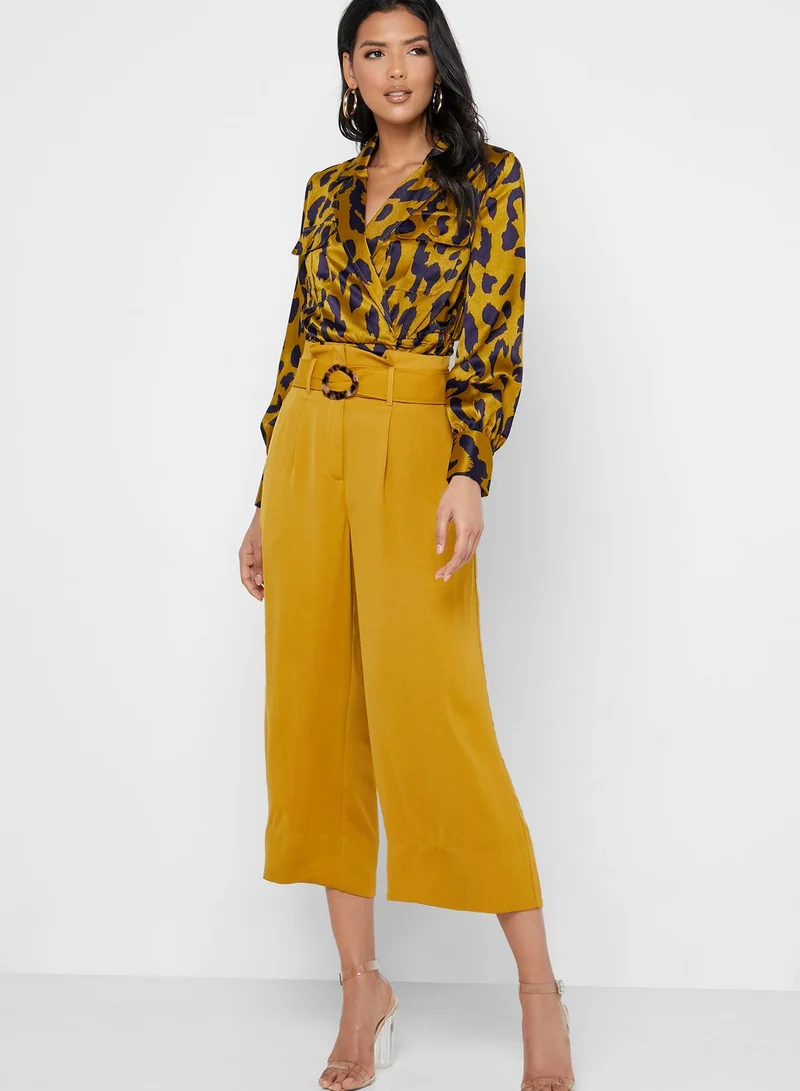 Moon River Wide Leg Belted Pants