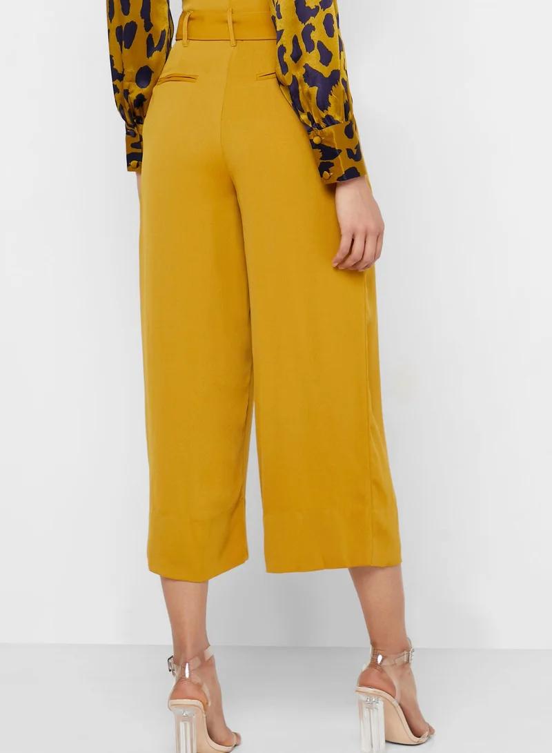 Moon River Wide Leg Belted Pants