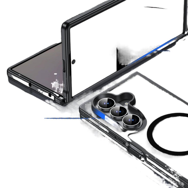 غطاء MagSafe | أزرق | PC | ملمس جلدي غير لامع | مغناطيس قوي | مقاوم للصدمات لـ Samsung Galaxy Z Fold 7 - Image 4