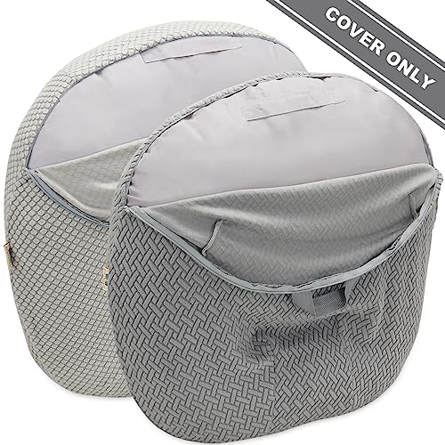 BlueSnail Strechy Newborn Lounger Cover, Removable and Ultra Soft Sung Fitted Baby Lounger Slipcover by BlueSnail (2 Pack, Gray+Light Gray) - Image 3