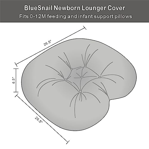 BlueSnail Strechy Newborn Lounger Cover, Removable and Ultra Soft Sung Fitted Baby Lounger Slipcover by BlueSnail (2 Pack, Gray+Light Gray) - Image 5