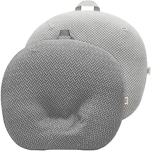 BlueSnail Strechy Newborn Lounger Cover, Removable and Ultra Soft Sung Fitted Baby Lounger Slipcover by BlueSnail (2 Pack, Gray+Light Gray) - Image 1