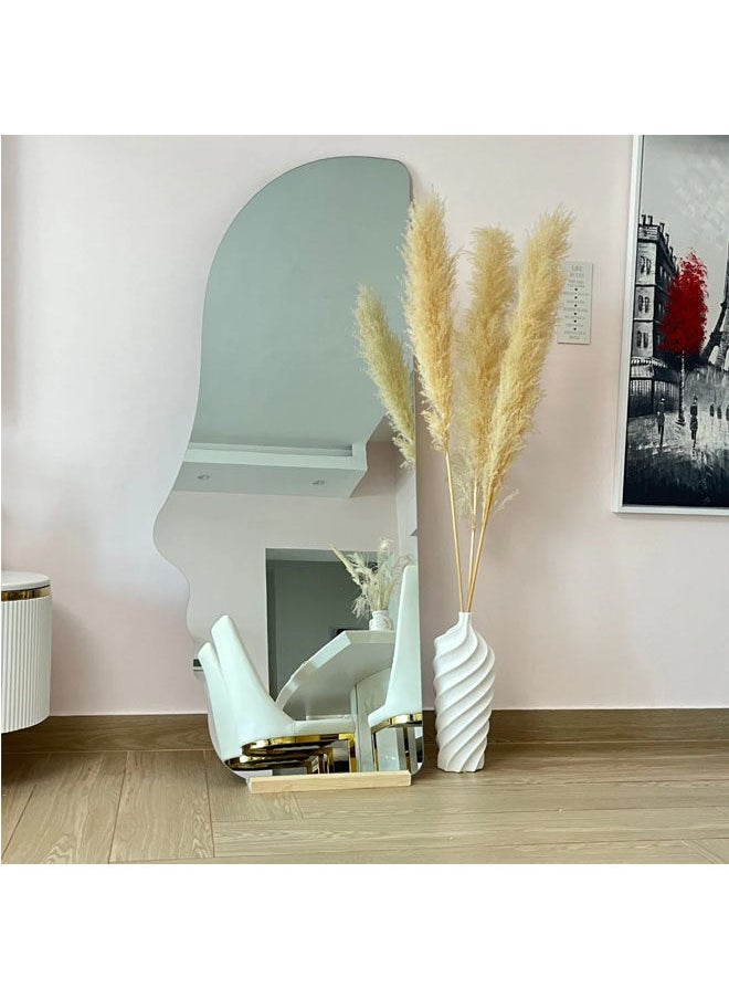 Decorhills Side Face Shape Full Length Makeup Mirror with Floor Stand – 80x180cm Modern Decorative Mirror for Bedroom, Bathroom or Dressing Room – Unique Aesthetic Home Accent Piece  - Image 1