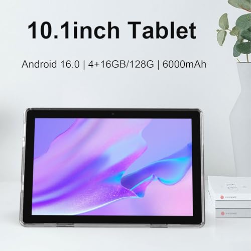 ICONLINK 10 Inch Tablet Android 16 Tablets with Case 4+16GB RAM+128GB ROM, 6000mah Battery 10 in Android Tableta, 2MP+8MP Dual Camera 10.1'' IPS HD Touch Screen Tab (Black) - Image 4